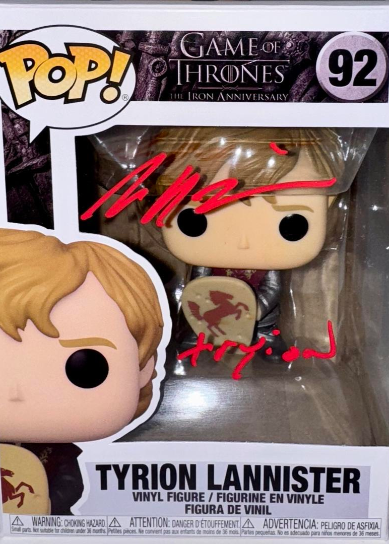 Peter Dinklage Signed Funko Pop #92 "Tyrion Lannister" (Game Of Thrones) - Beckett COA